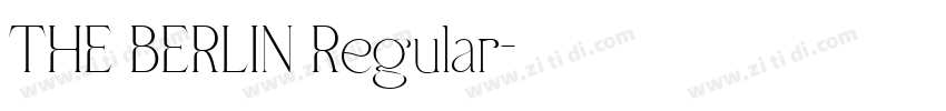 THE BERLIN Regular字体转换